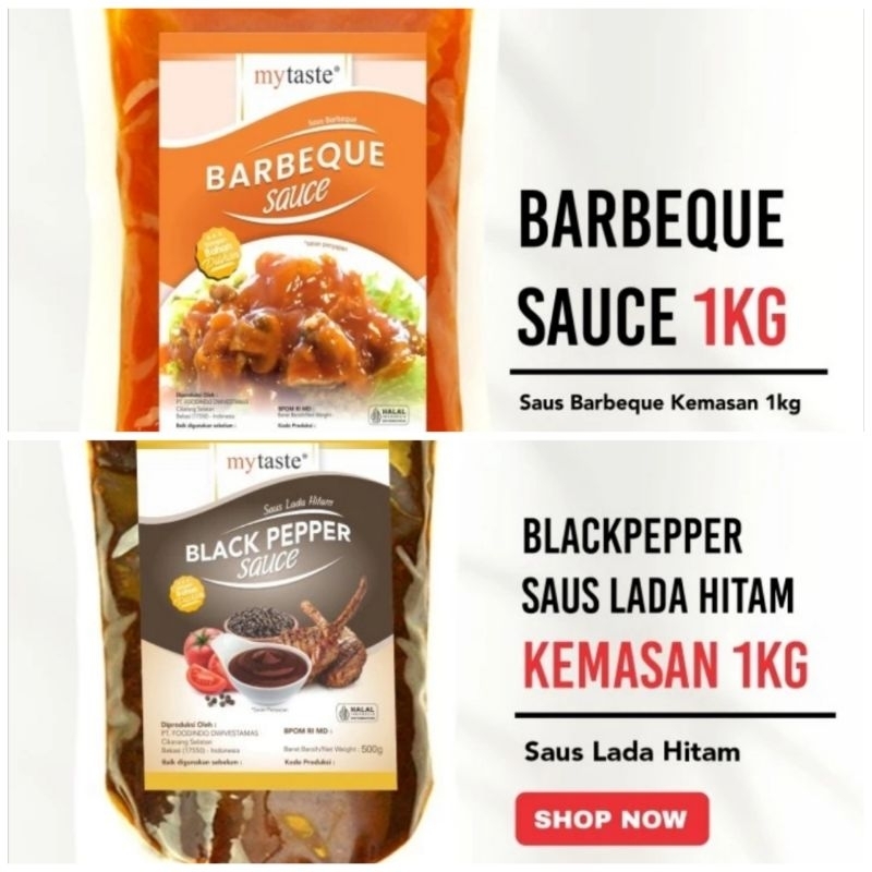 

My Taste Blackpepper / Barbeque Sauce 1kg Horeka Pack GROSIR
