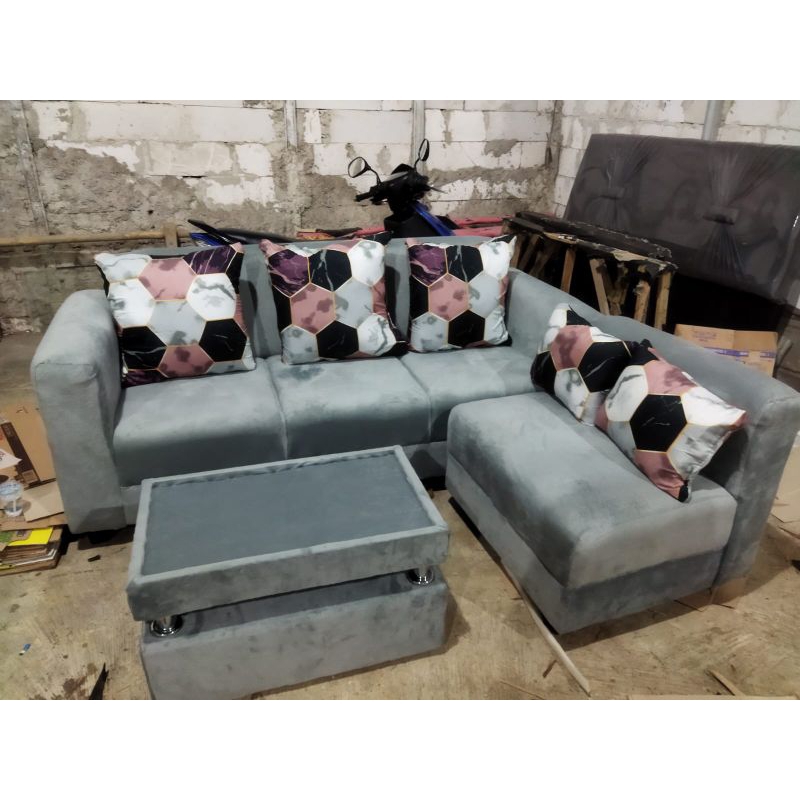 Sofa L minimalis & sofa bed