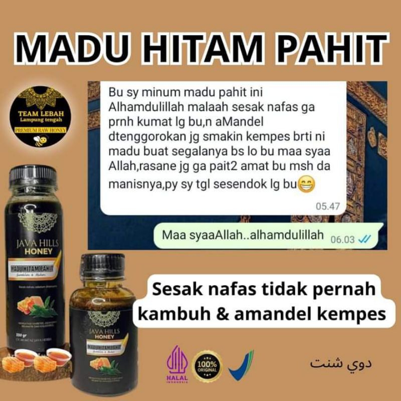 

Madu Hitam Pahit(JAVA HILLS HONEY)