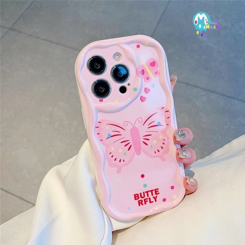 SS896 CASE CASING SILIKON PINK BUTTERFLY SOFTCASE/CASING HP COMPATIBLE FOR XIAOMI REDMI A1 A2 A1+ A2