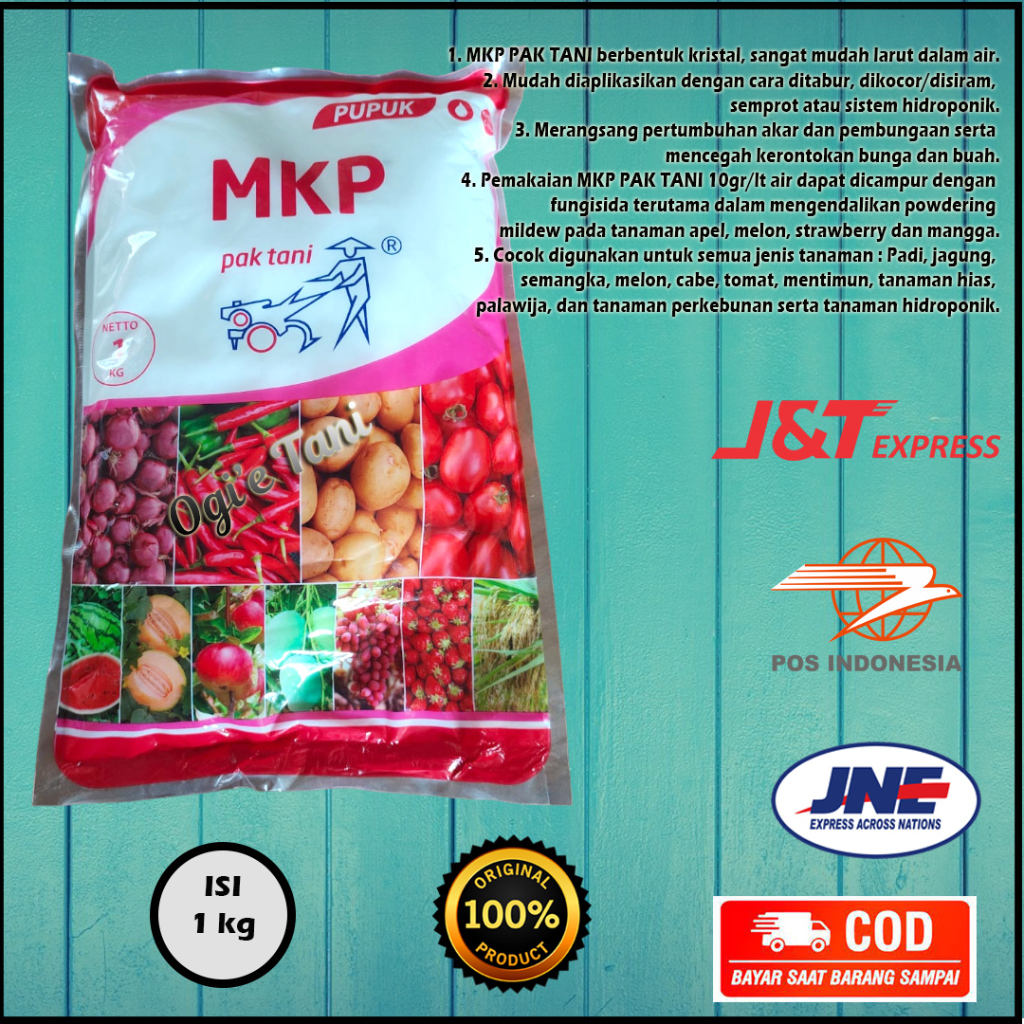 MKP PAK TANI berbentuk kristal, Kemasana 1kg