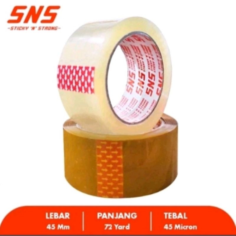 

LAKBAN BENING/COKLAT 72 YARD x 45 MM SNS