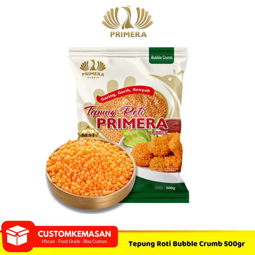 Primera Tepung Roti Bubble Crumb / Crumble Topping / Tepung Panir Bubble Crumb / Bubble Crumb / Bubb