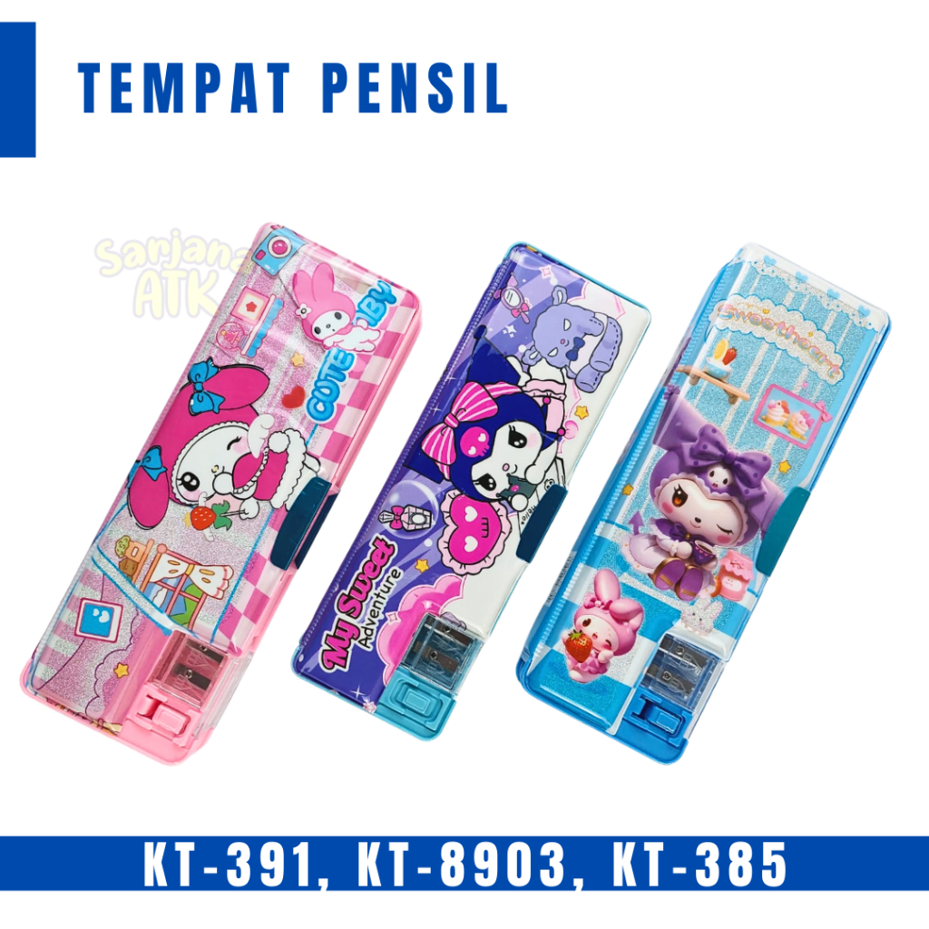 

Tempat Pensil / Pencil Case Magnet Motif Funcy / Kotak Pensil Magnet KT-391, KT-8903, KT-385