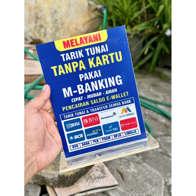 

PAPAN MEJA AKRILIK INFO PELAYAN AGEN BANK BAHAN TEBAL UKURAN 15x20