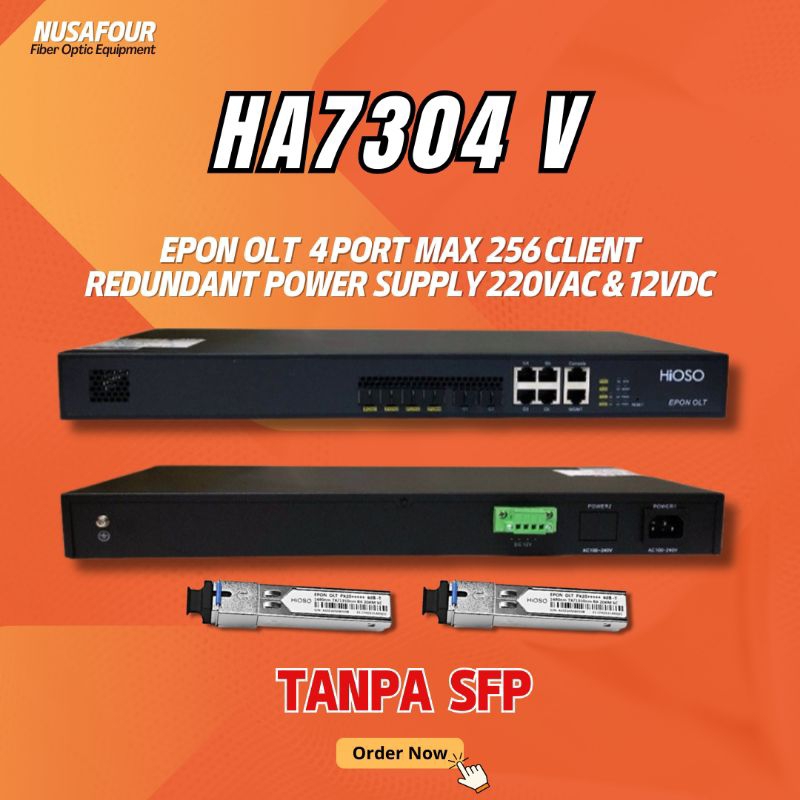 OLT HIOSO HA7304V - ADC 4 Ports EPON ONU OLT AC DC 12V