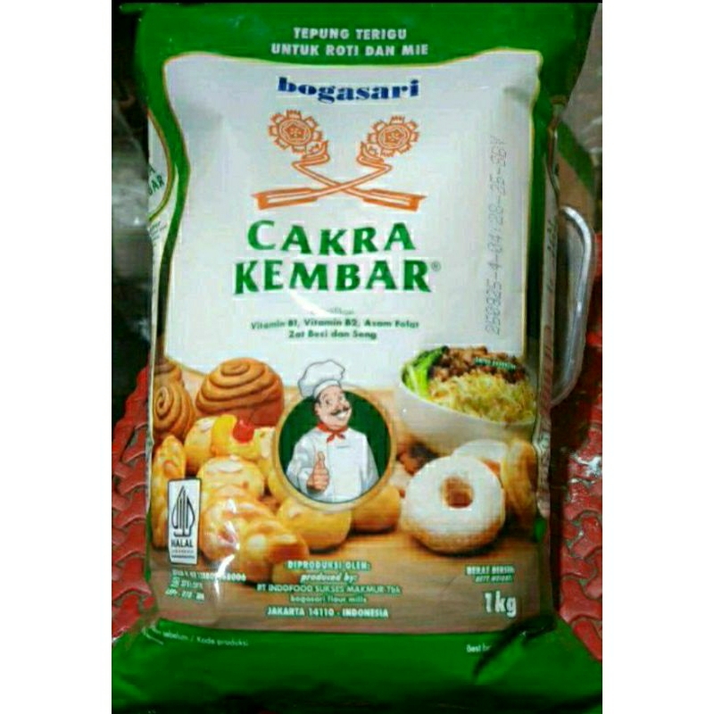 

Tepung cakra kembar 1kg exp 2025