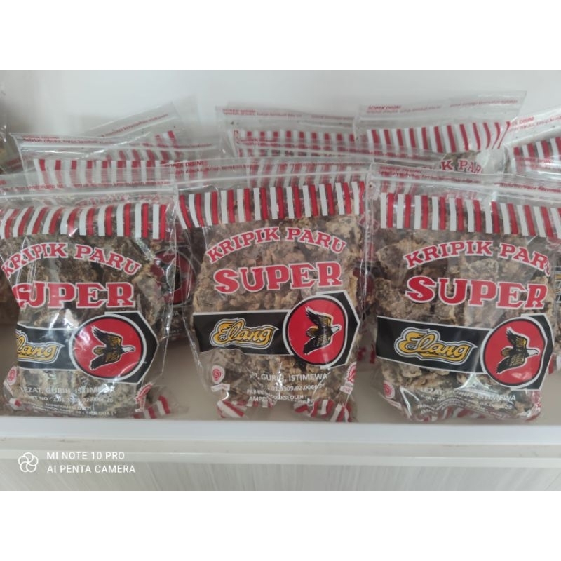 

Keripik Paru Sapi Super Cap Elang Kemasan 250gr khas boyolali