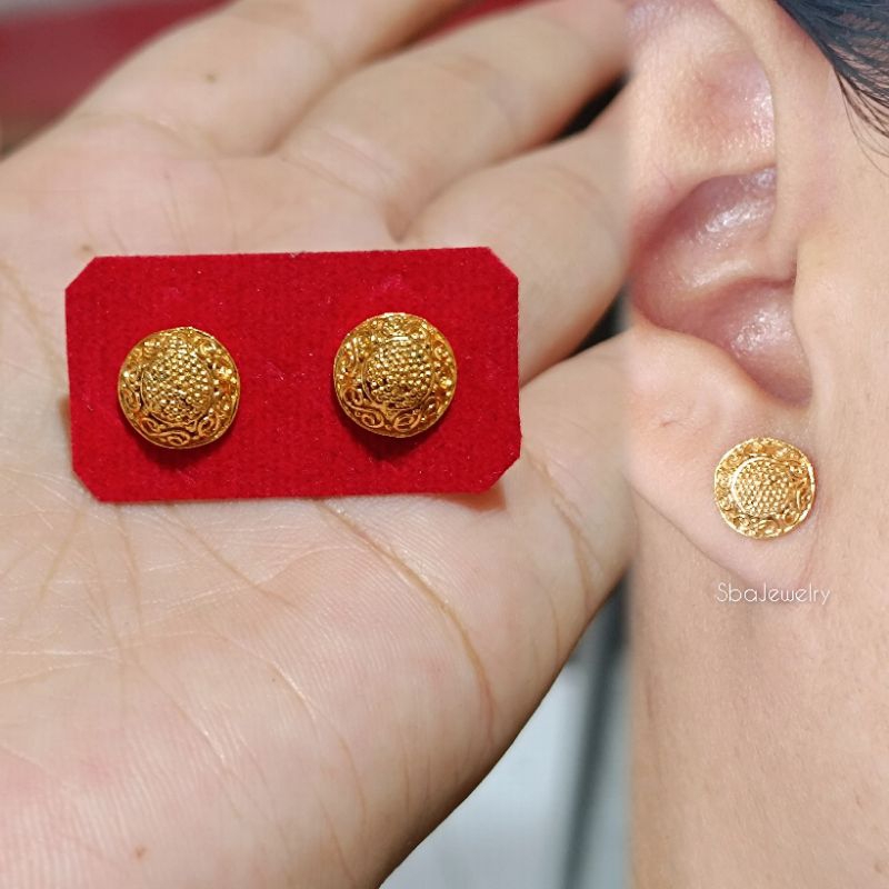 giwang bali kuningan lapis emas