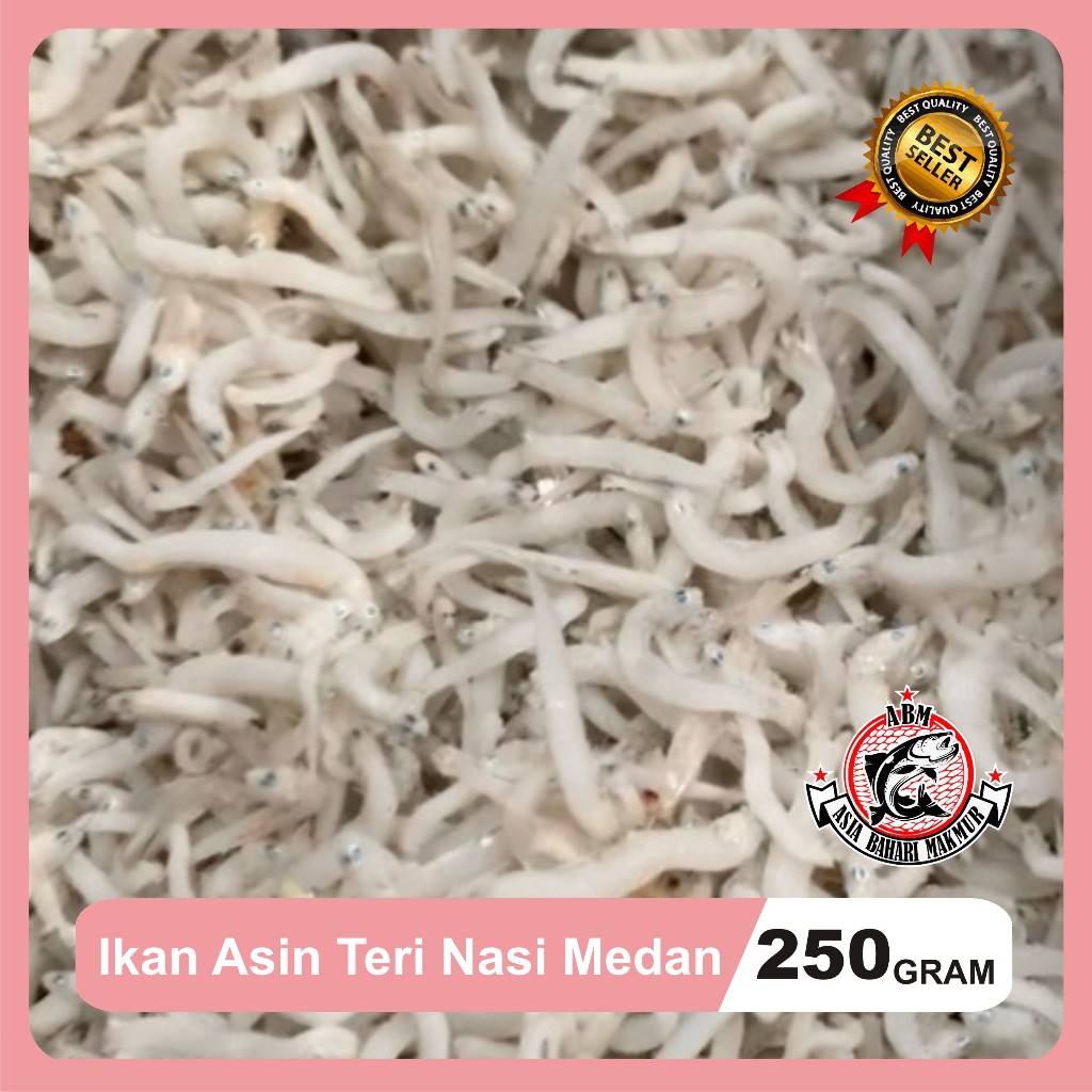

Ikan Asin Teri Nasi Medan Super Tn Putih Try toge 250 Gram