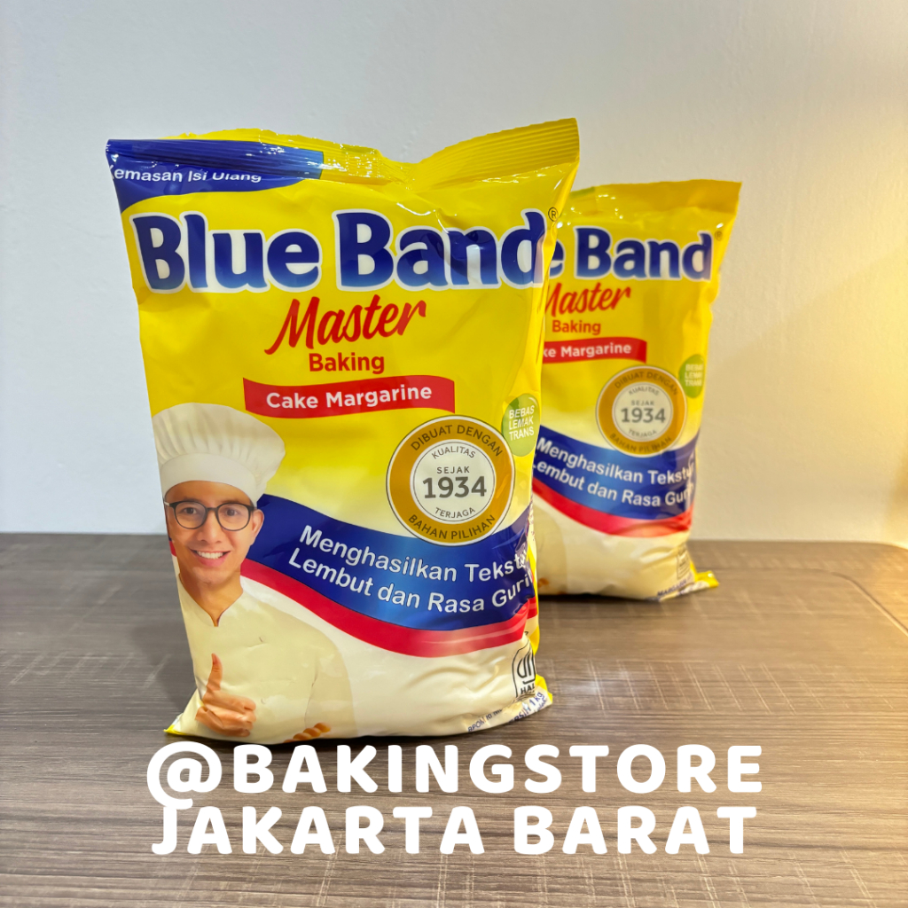 

Blue Band Master 1 Kg Pouch Pillow Pack | Blueband Mentega Cake Margarin Baking HALAL