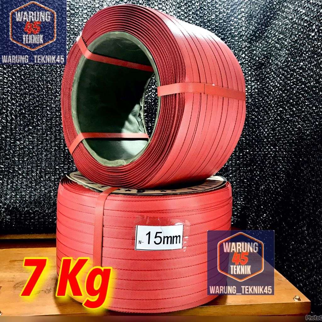 

Plastik strapping Straping Band 15 mm Berat 7 kg Tali Merah Straping