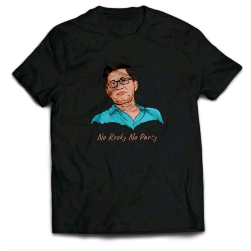 Bp-Kaos Viral Rocky Gerung pria wanita baju keseharian warna hitam UK M L XL XXL