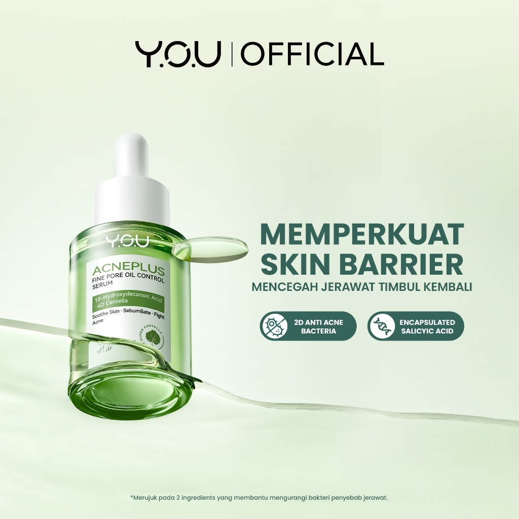 YOU AcnePlus Fine Pore Oil Control Serum | Serum Anti Jerawat | Kulit Berminyak | Bebas Jerawat | Se