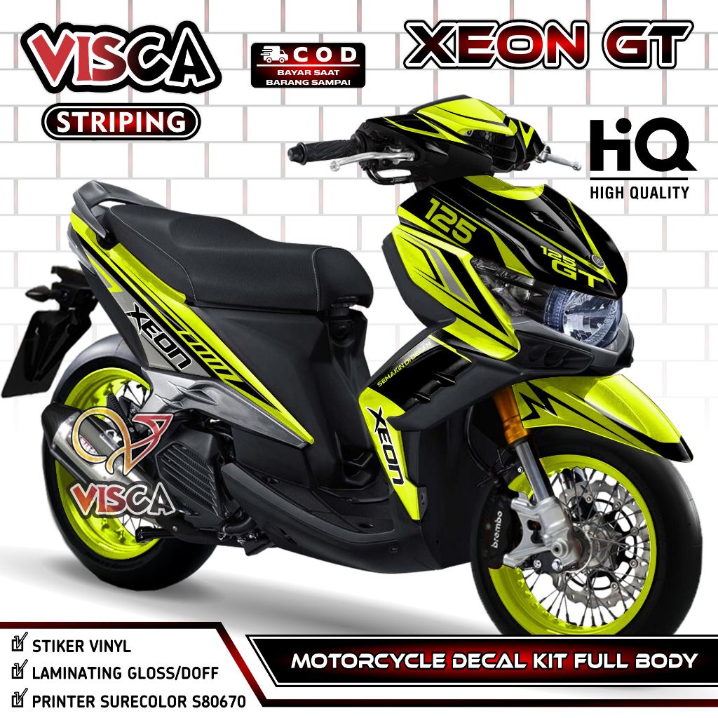 Decal Xeon GT 125 - Stiker Xeon GT 125 - Dekal Xeon GT 125 Full Body - Striping Xeon GT 125 Variasi 