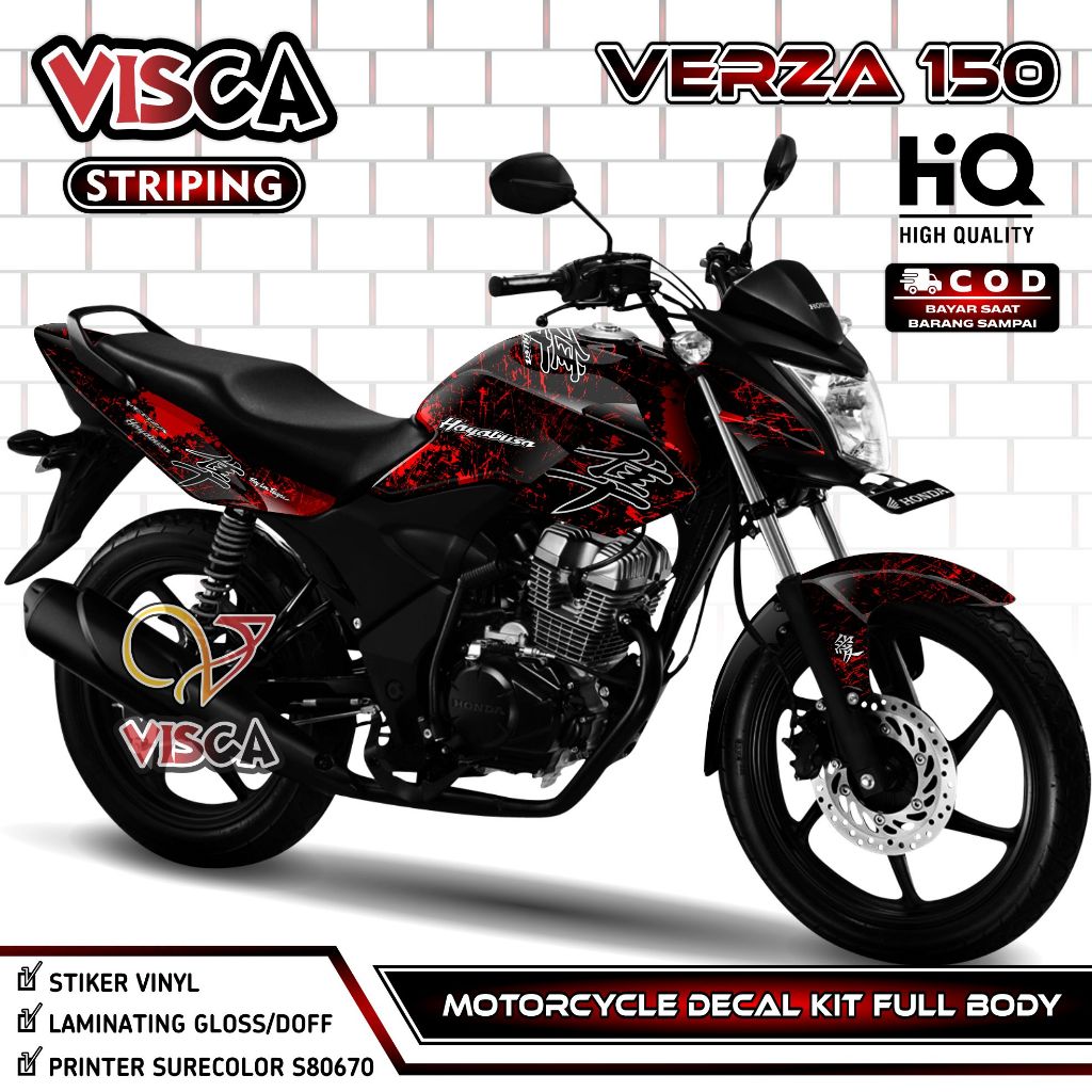 Decal Verza 150 Full Body - Stiker Verza Full Body - Dekal Verza Full Body - Striping Verza Variasi 