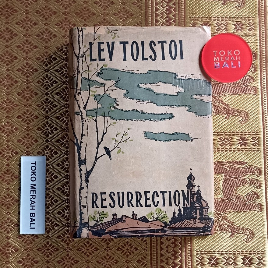 Edisi Uni Soviet novel Resurrection Lev Tolstoy, buku original, Leo Tolstoi The Awakening, buku sast