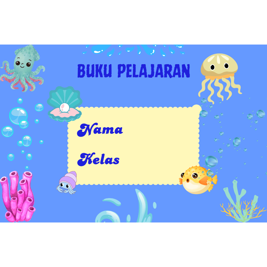 

Custom Stiker label nama untuk buku