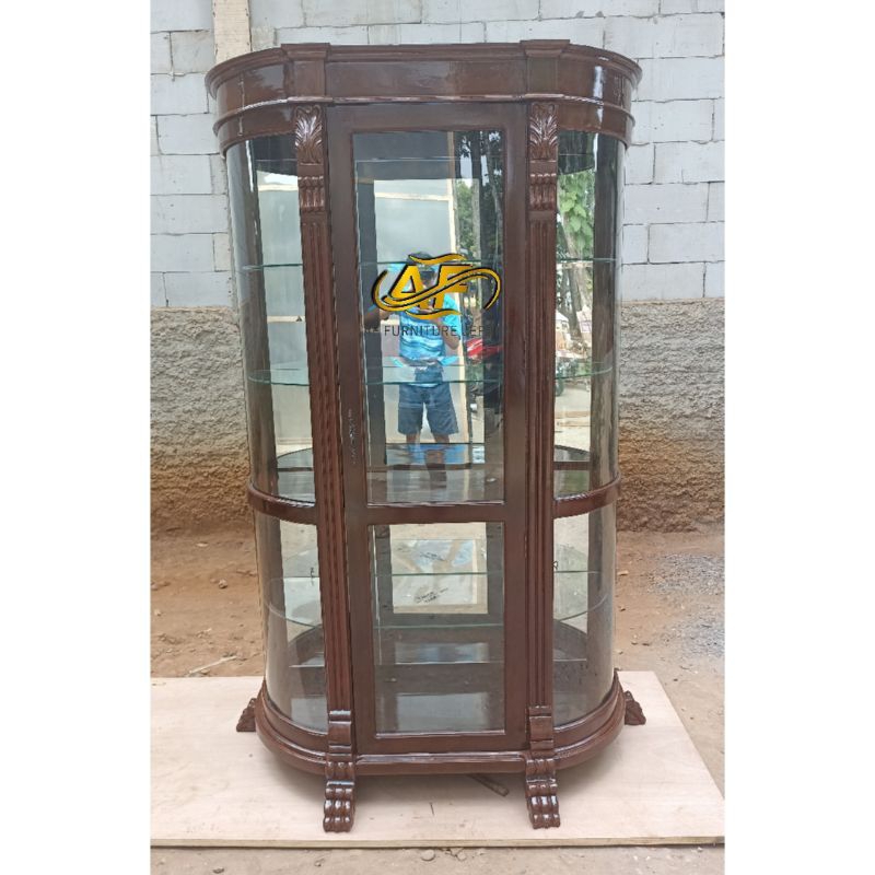lemari hias kaca, lemari hias kayu jati TPK, lemari hias mewah