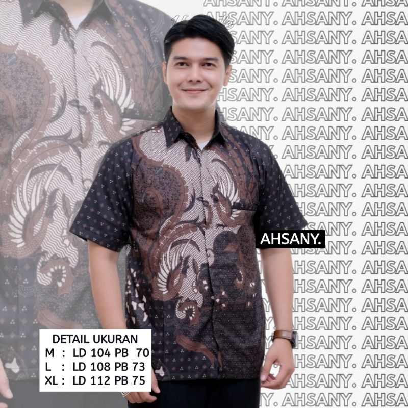 PREMIUM Batik Pria Lengan Pendek Halus Terbaru motif Cocok Seragam nikah Keluarga Hajatan Tidak