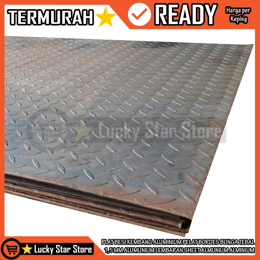 [Kargo] PLAT PELAT BORDES BUNGA LEMBARAN SHEET ALMUNIUM TEBAL 1,5 MM PLATE BESI KEMBANG ALUMINIUM AL