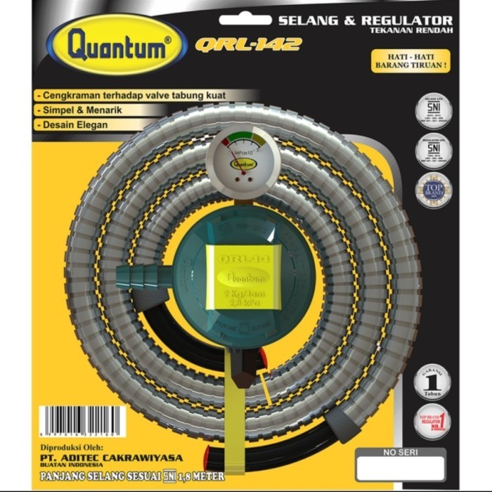 Selang Regulator Gas QUANTUM QRL 142 PAKET SELANG GAS QUANTUM