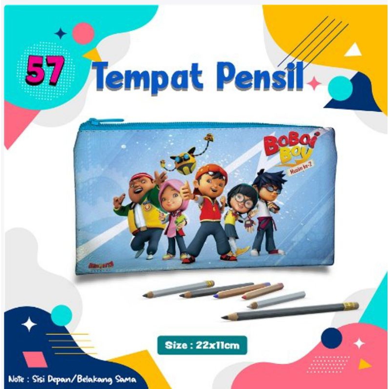 

Tempat pensil/ pouch tempat pensil/ Tempat alat tulis/ pencil case pouch karakter kartun boboiboy boboi boy