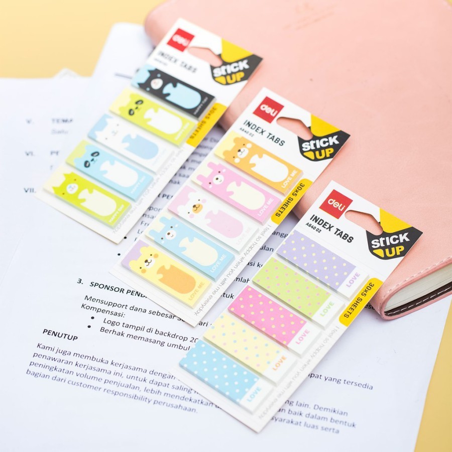 

Index Tabs Deli / Stick Note Penanda Motif Lucu Sticknote Deli - ATK