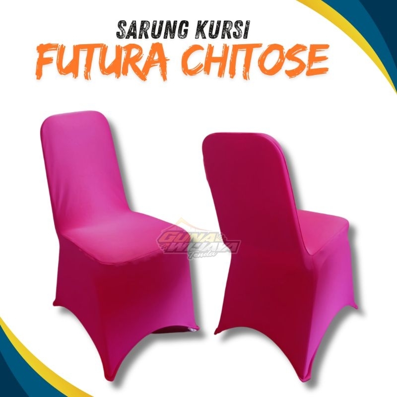 Sarung Kursi Futura Chitose Ketat - Cover Kursi (Warna Pink Panta)