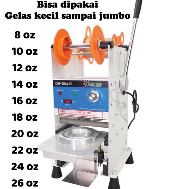 KODE F63K PROMO MURAH Cup sealer OMICKO C39 putih 12oz  26oz mesin press cup gelas minuman alat pres