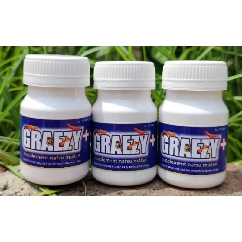 Graezy + Plus  / Vitamin Penambah Nafsu Makan Kura2 Sulcata isi 50