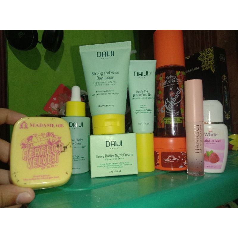 teh_botol_x_dermies paket skincare daiji buka Segel