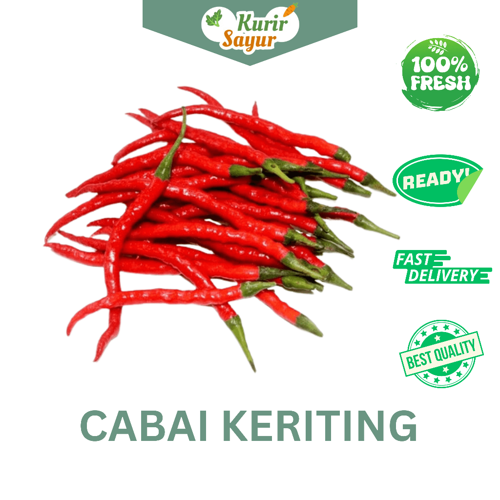 

KURIR SAYUR - CABAI MERAH KERITING 250 GR CABE KERITING MERAH