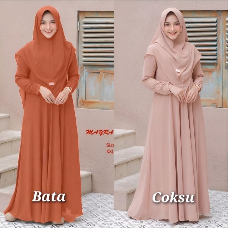 GAMIS MAYRA SYAR'I TERBARU HIJAB DUA LAYERS JUMBO,GAMIS PESTA,GAMIS BUSUI,GAMIS SERAGAMAN,GAMIS LEBA