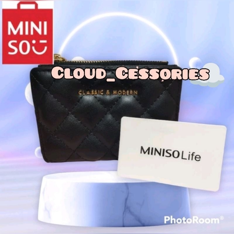 MINISO Simple style & romantic love bifold wallet + tempat koin