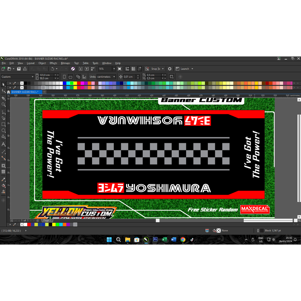 BANNER KARPET ALAS KONTES MOTOR YOSIMURA