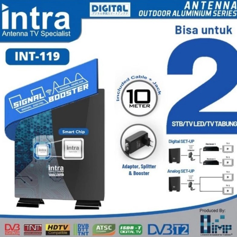 KODE P3H Antena Digital Intra 119  Antena TV INT 119 Receiver TV
