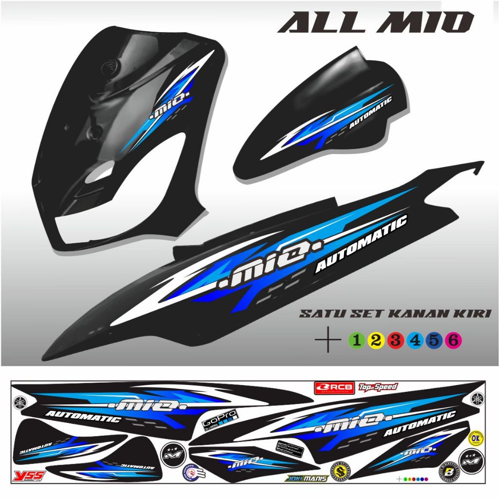 STIKER LIS MIO OLD / STRIPING VARIASI MIO SPORTY / MIO SMILE STIKER SETRIPING MIO SMILE