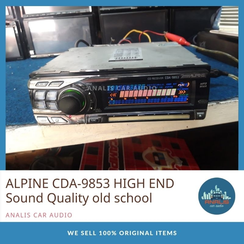 Head Unit Single Din ALPINE CDA-9853 Original HIGH END Sound Quality old school