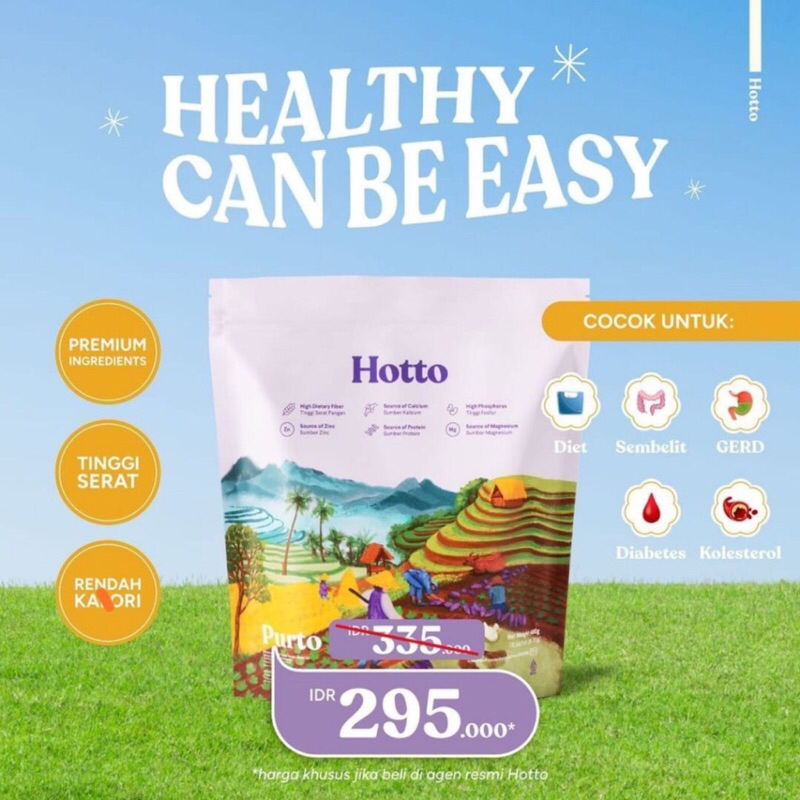 

(100% ORIGINAL) HOTTO PURTO Multigrain With Purple Potato [16sch) Bantu Penuhi Kebutuhan Serat Anda