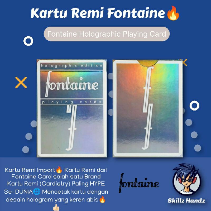 Kartu Remi Fontaine Holographic (Cardistry) Kartu Remi Import Segel Rare Item