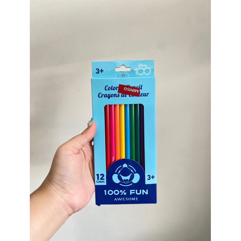 

Miniso x Disney 100 ‼️ Colored Pencil / Pensil Warna isi 12 pcs Disney 100 Mickey Series