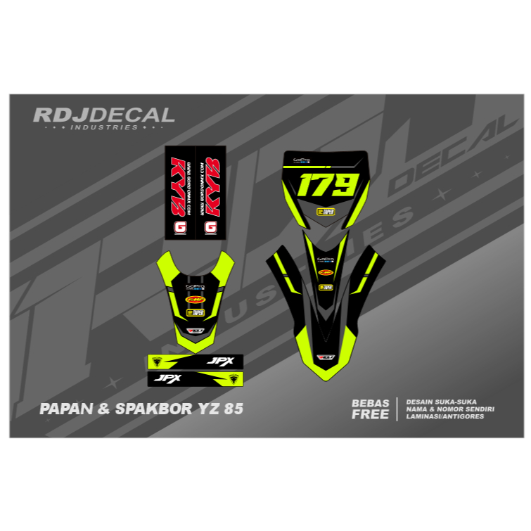 DECAL STIKER PAPAN & SPAKBOR YZ 85 (002) DEKAL STICKER SAYAP DEPAN BELAKANG YZF NEW FULLBODY 2015 20