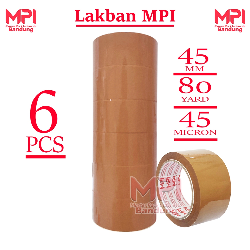 

[ HEMAT ] 1 Slop - Lakban Coklat 80 Yard - Lakban OPP Tape MPI Bandung