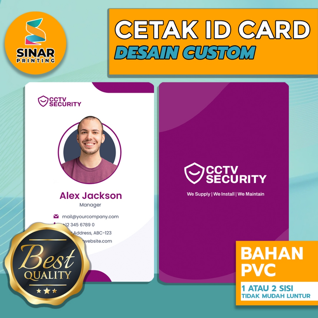 

SINAR PRINTING - CETAK ID CARD KUSTOM CUSTOM - BOLAK BALIK - TERMURAH
