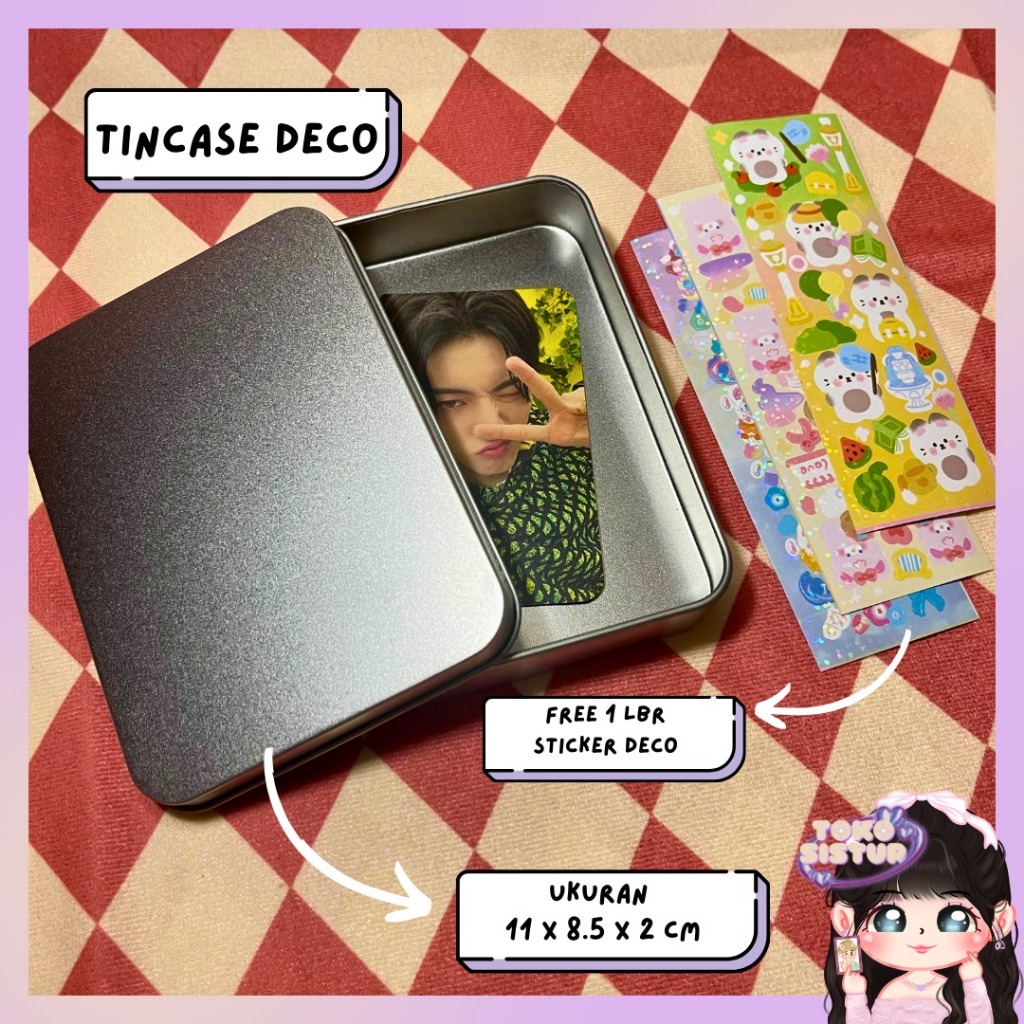 [TS] TIN CASE  DECO ODD BUT CUTE KOTAK KALENG TEMPAT PHOTOCARD PC STORAGE DESIGN MURAH
