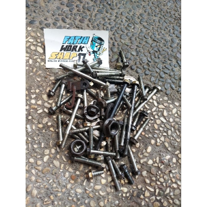 Baut mur set blok krengkes mesin verza - CRF 150 - megapro mono