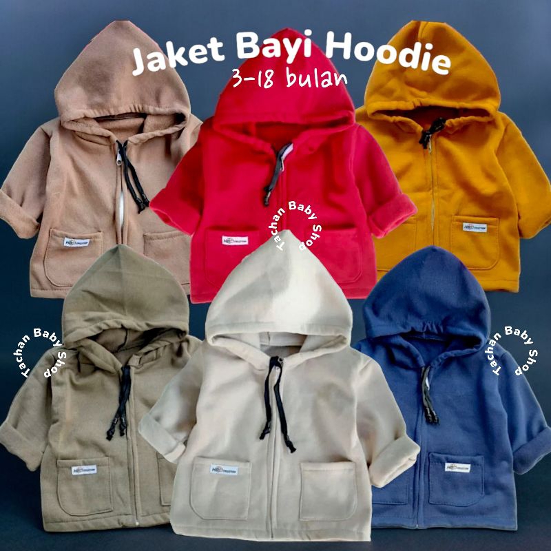 Jaket Bayi Hoodie / Jaket Anak Bayi / Jaket Kupluk Bayi
