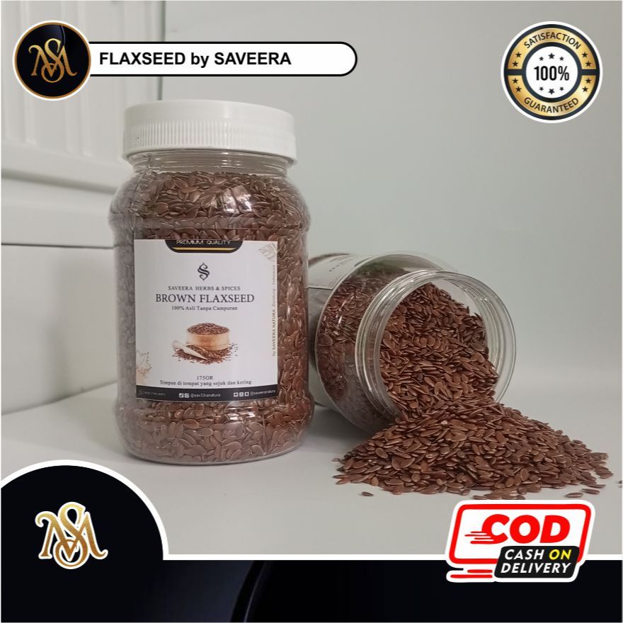 

BROWN FLAXSEED/ FLAX SEED COKLAT/ BIJI FLAK ORGANIK, non BUBUK ASLI ALAMI uk. 1KG & 500GR , GROSIRAN