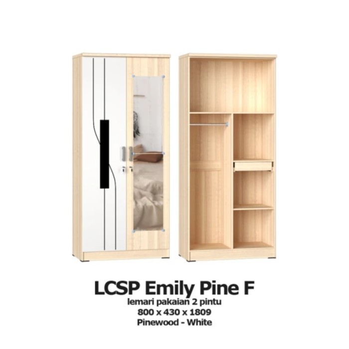 lemari baju 2 pintu murah lemari pakaian kaca 2 pintu